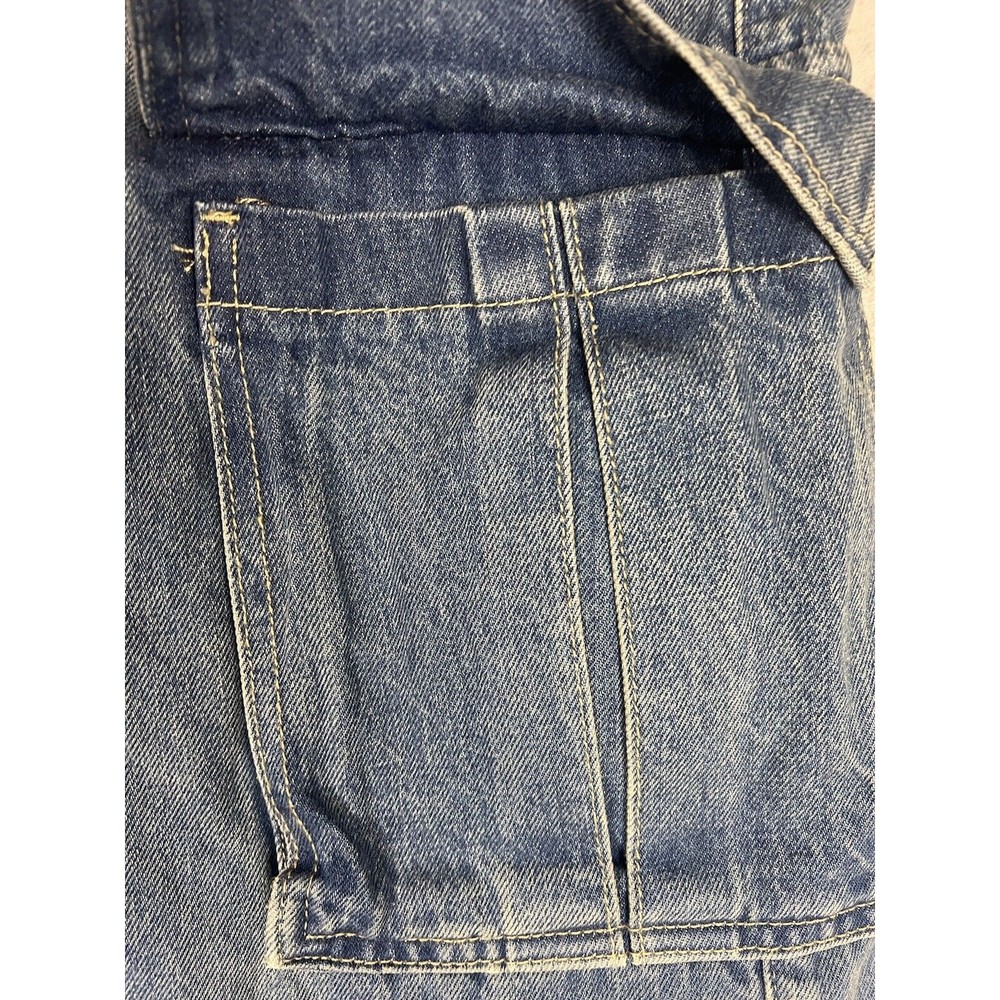 Zara Light Blue Wide-Leg Cargo Jeans - Picture 9 of 14